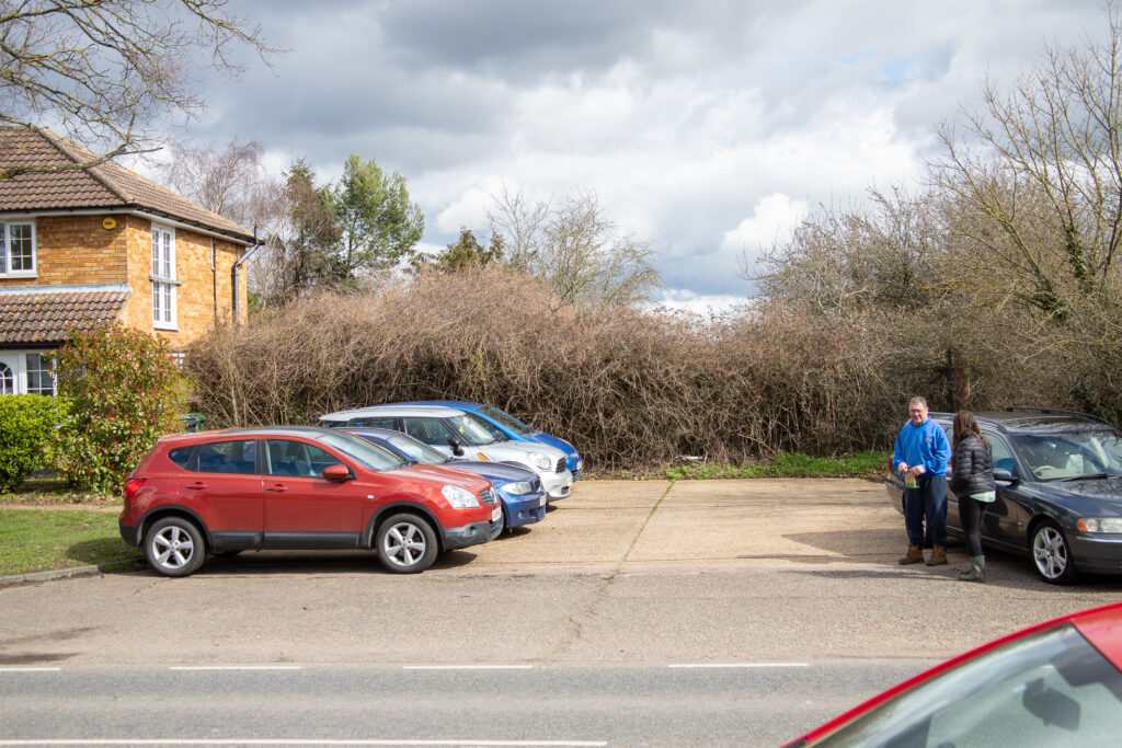 The proposed site of the rail freight depot behind Hampden Place, Frogmore.