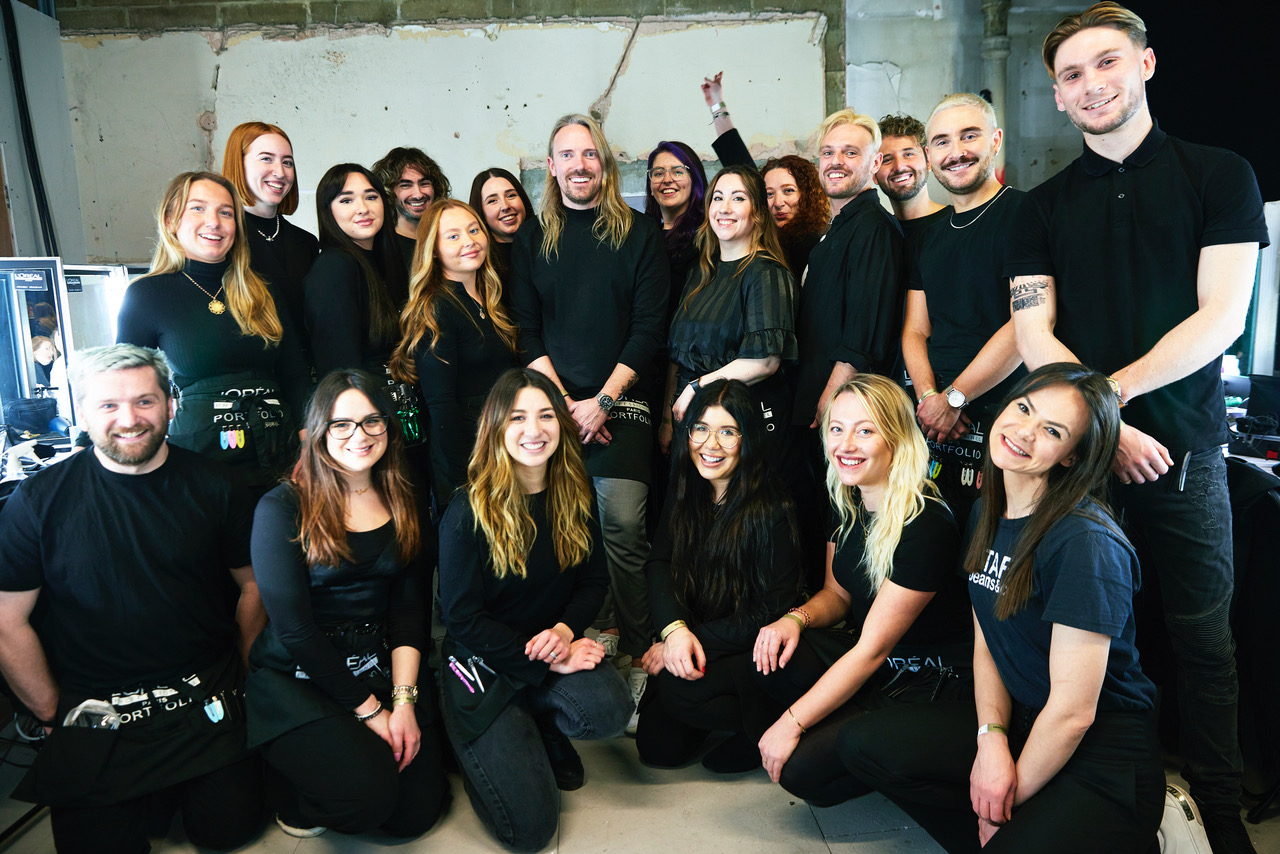 The team from Trinder at London Fashion Week.