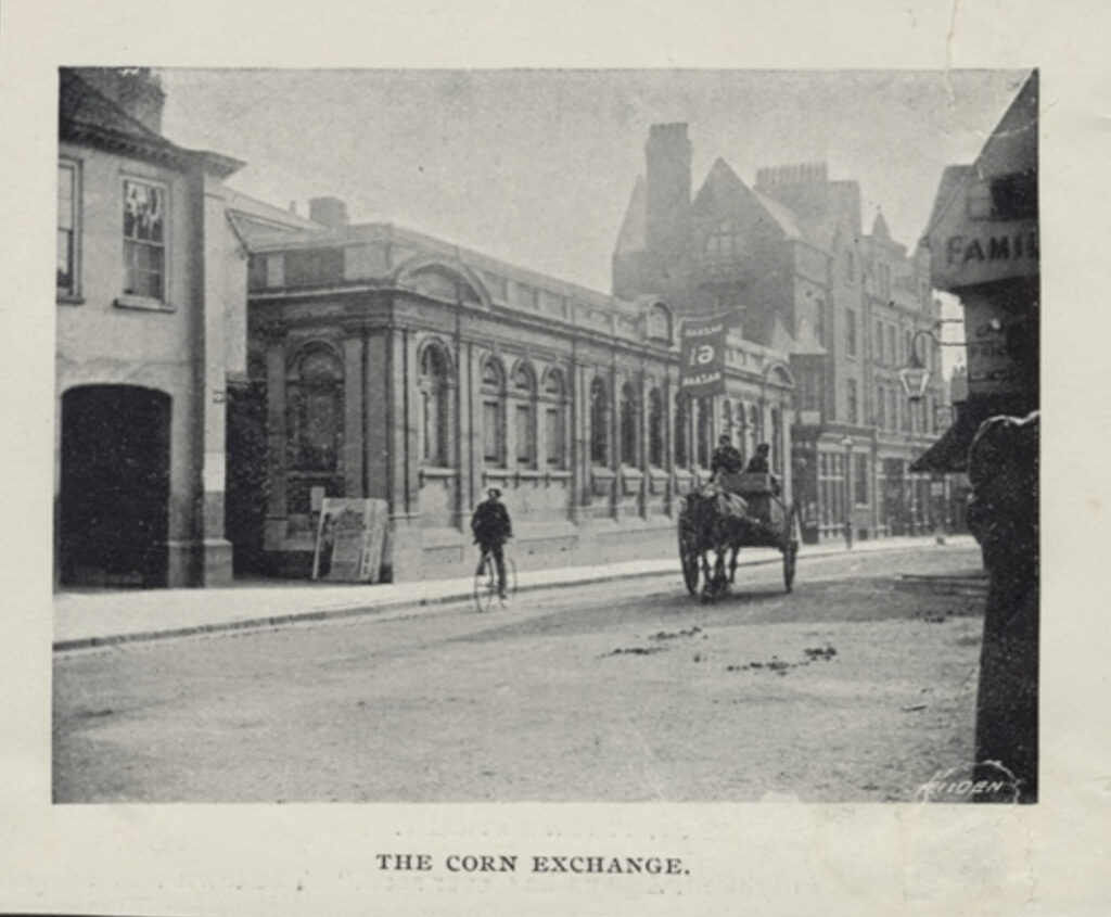 Historic photo of the Corn Exchange, courtesy of St Albans Museums