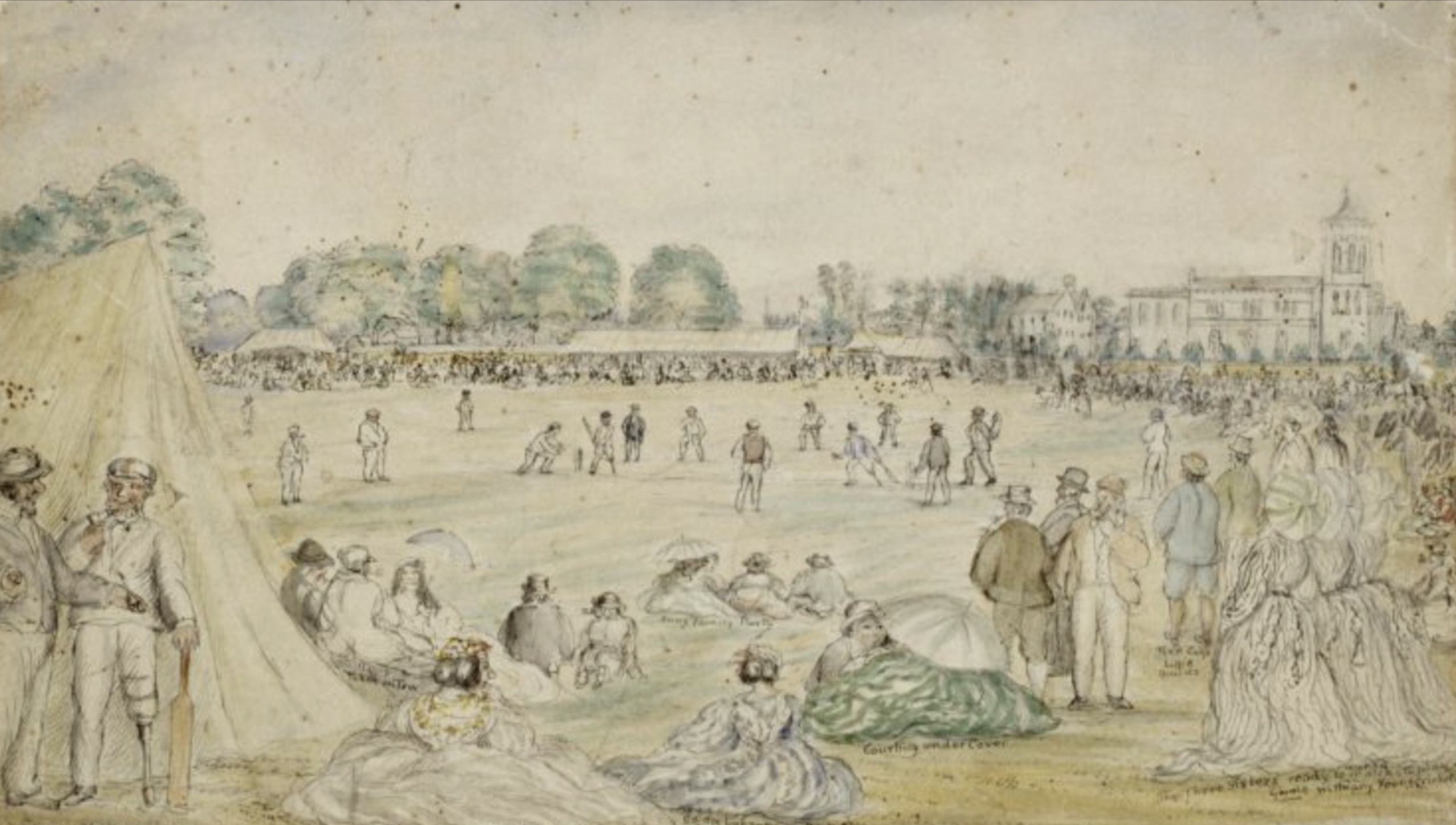 Cricket match; image courtesy St Albans Museums.