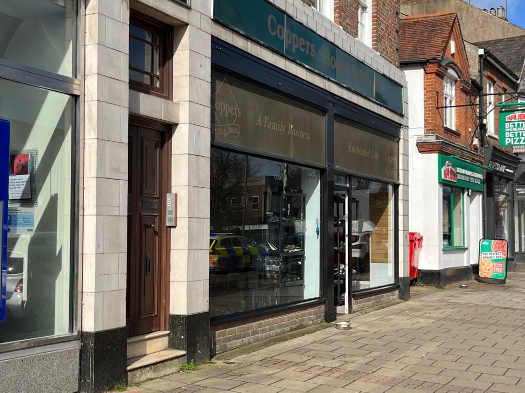 Family shoe store Coppers has now sadly closed.