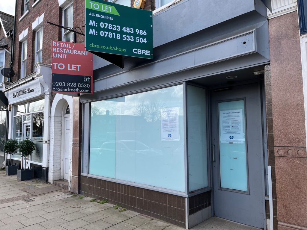 There are plenty of empty units in Harpenden town centre.
