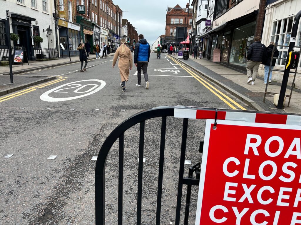 The grand city centre road closure experiment continues...
