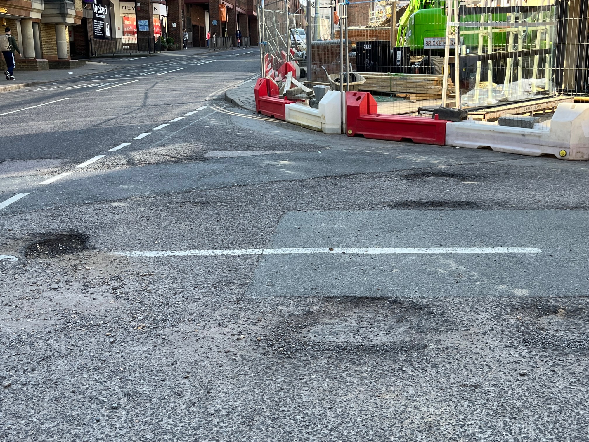 Potholes in St Albans.