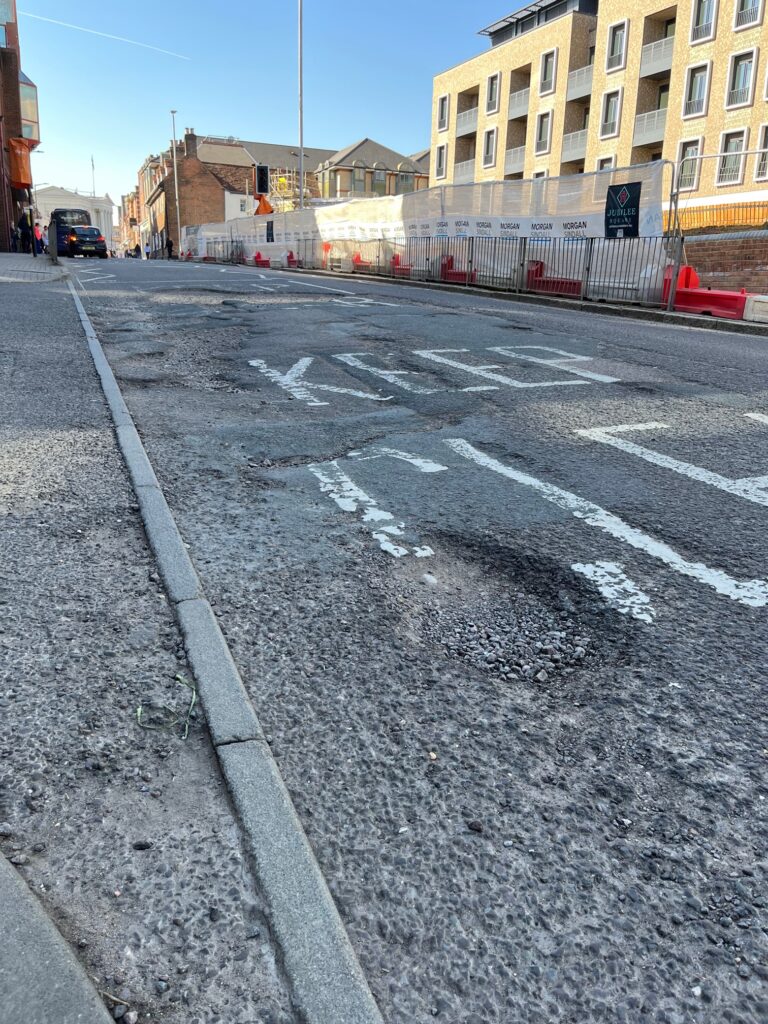 Potholes in St Albans.