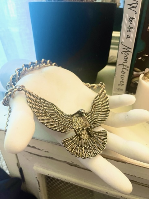 Emma's favourite eagle necklace.