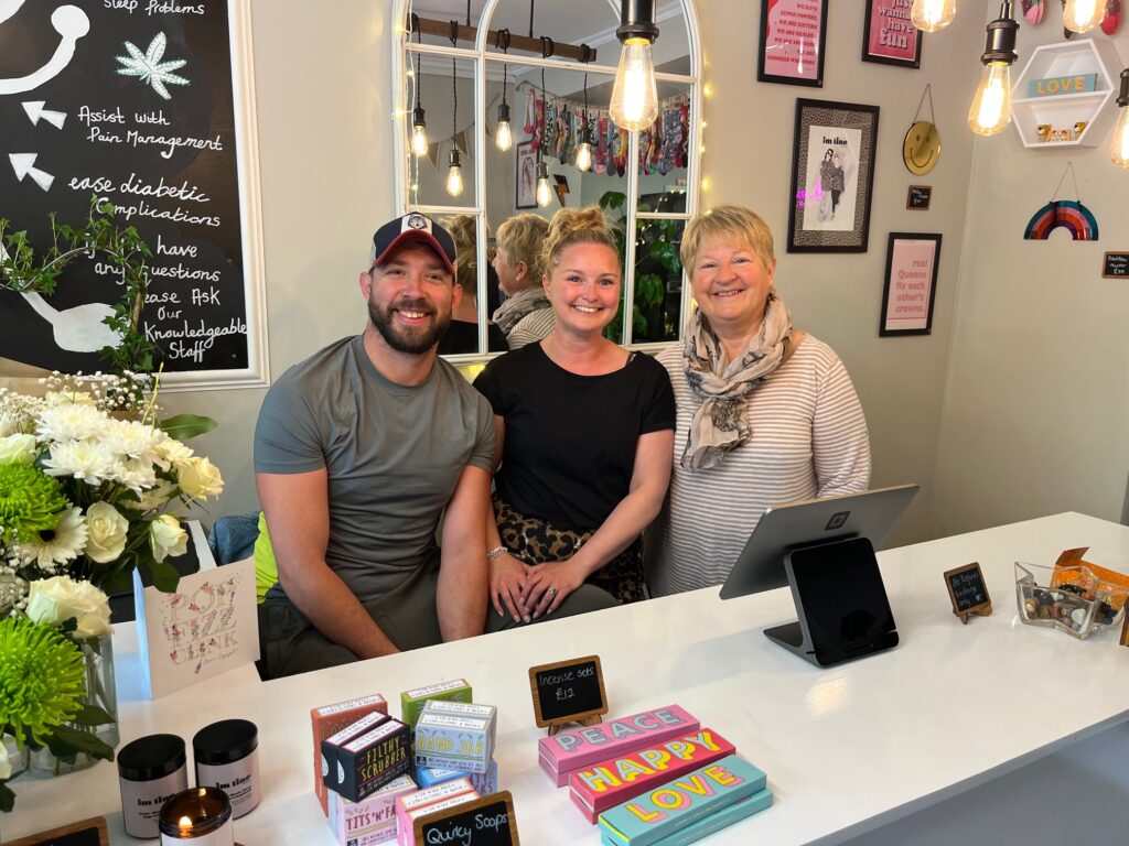 Tom Job, Amy Lisney-Smith and her mum Jan, who regularly helps out.