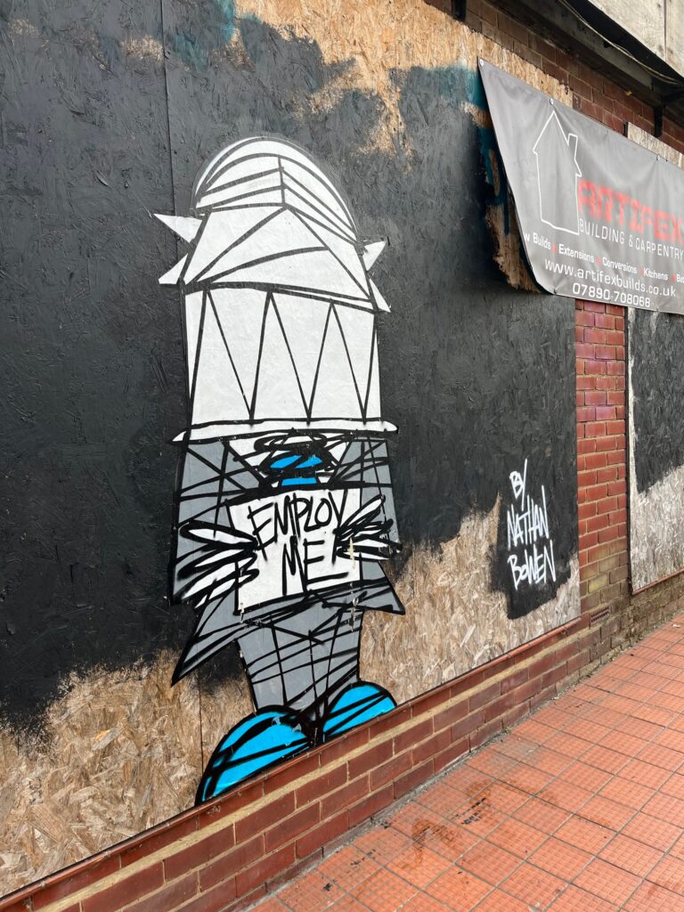 Nathan Bowen artwork in London Road, St Albans.