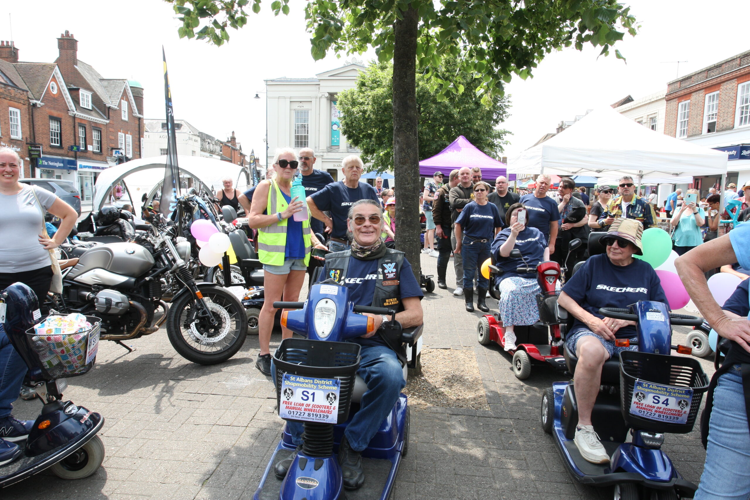 Choppers 4 Shoppers was raising funds for Shopmobility St Albans. Photo by Andrea Wright.
