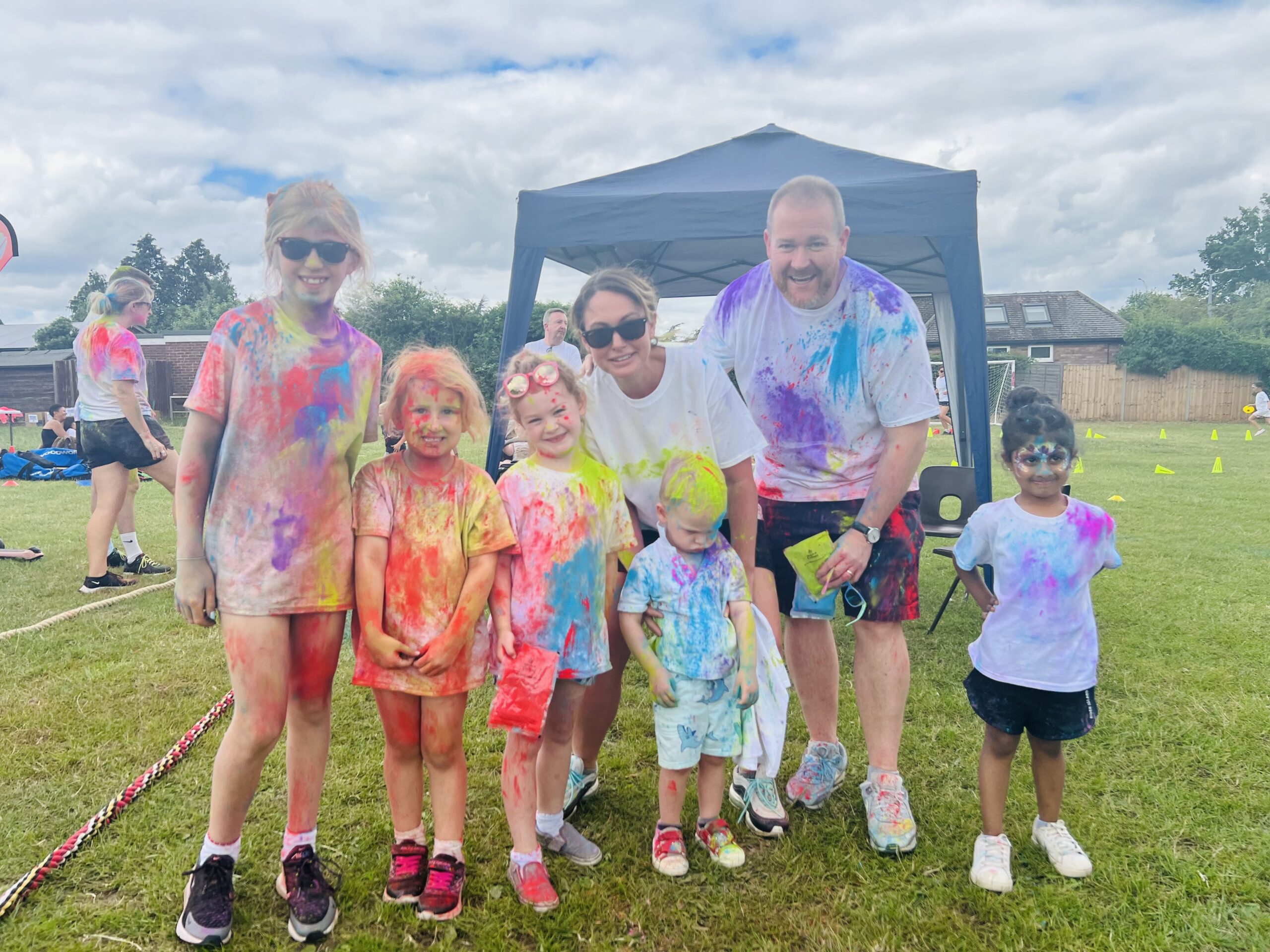 How Wood Primary School Well-Being and Colour Run Day. Photo by Andrea Wright.