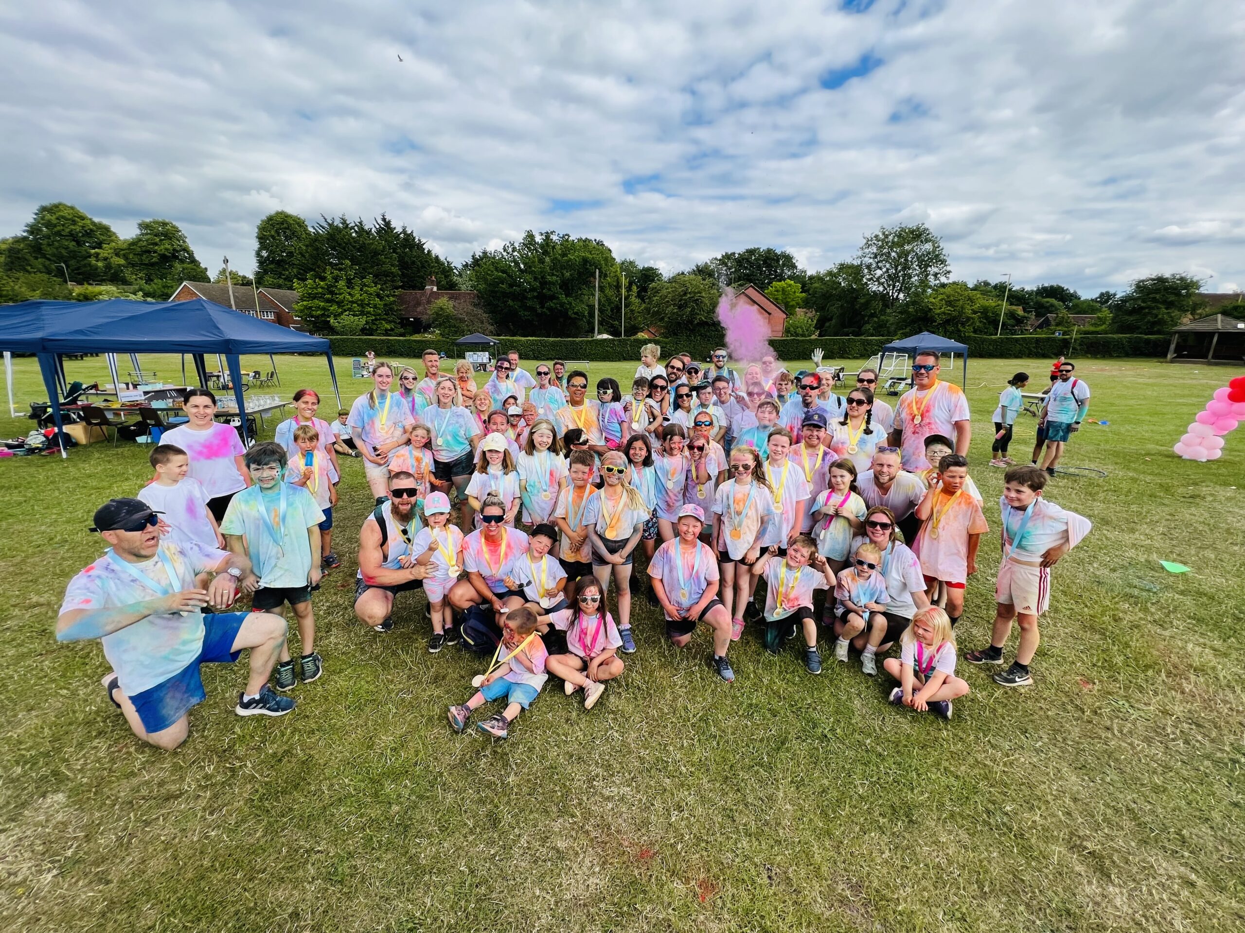 How Wood Primary School Well-Being and Colour Run Day. Photo by Andrea Wright.
