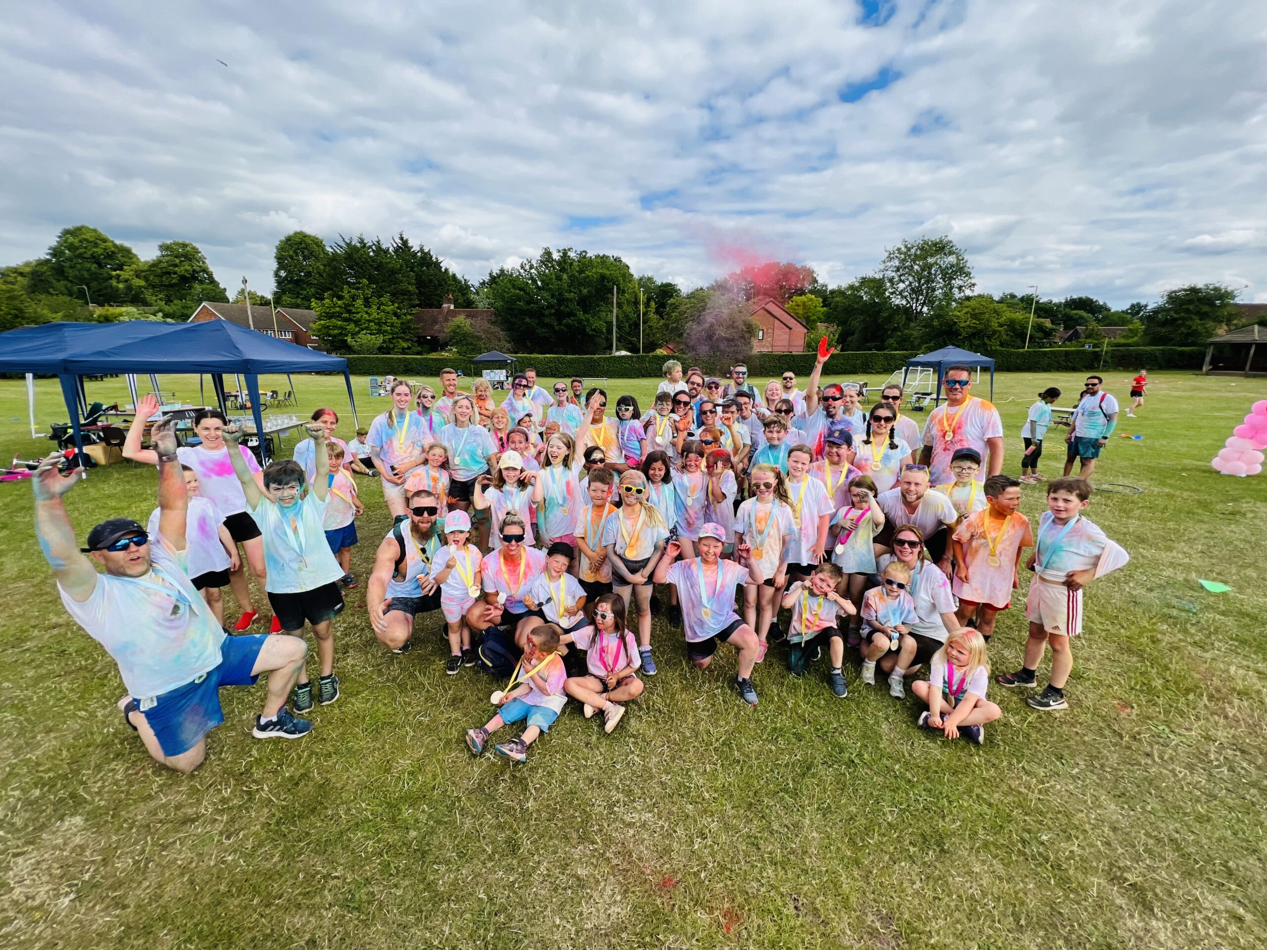 How Wood Primary School Well-Being and Colour Run Day. Photo by Andrea Wright.