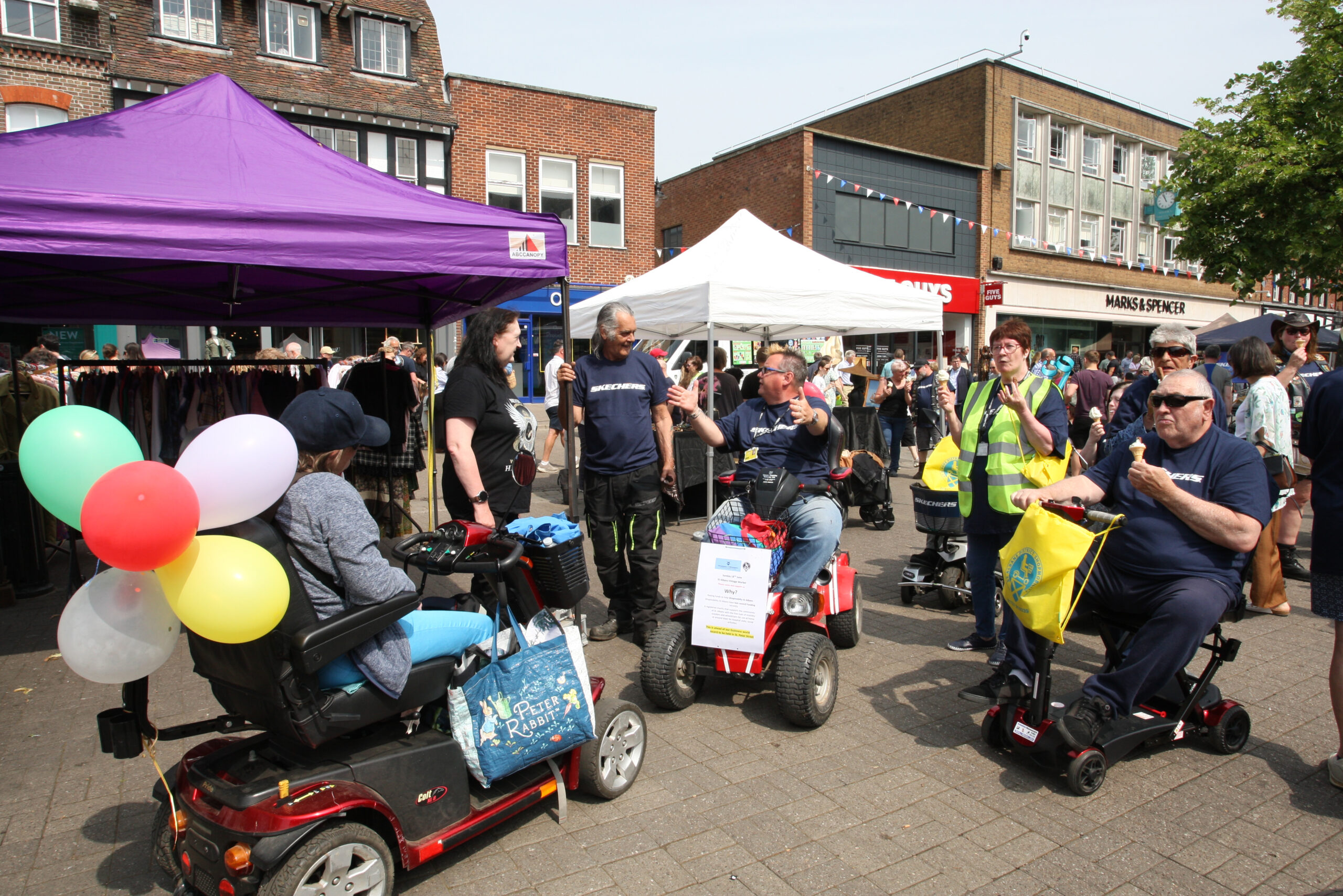 Choppers 4 Shoppers was raising funds for Shopmobility St Albans. Photo by Andrea Wright.