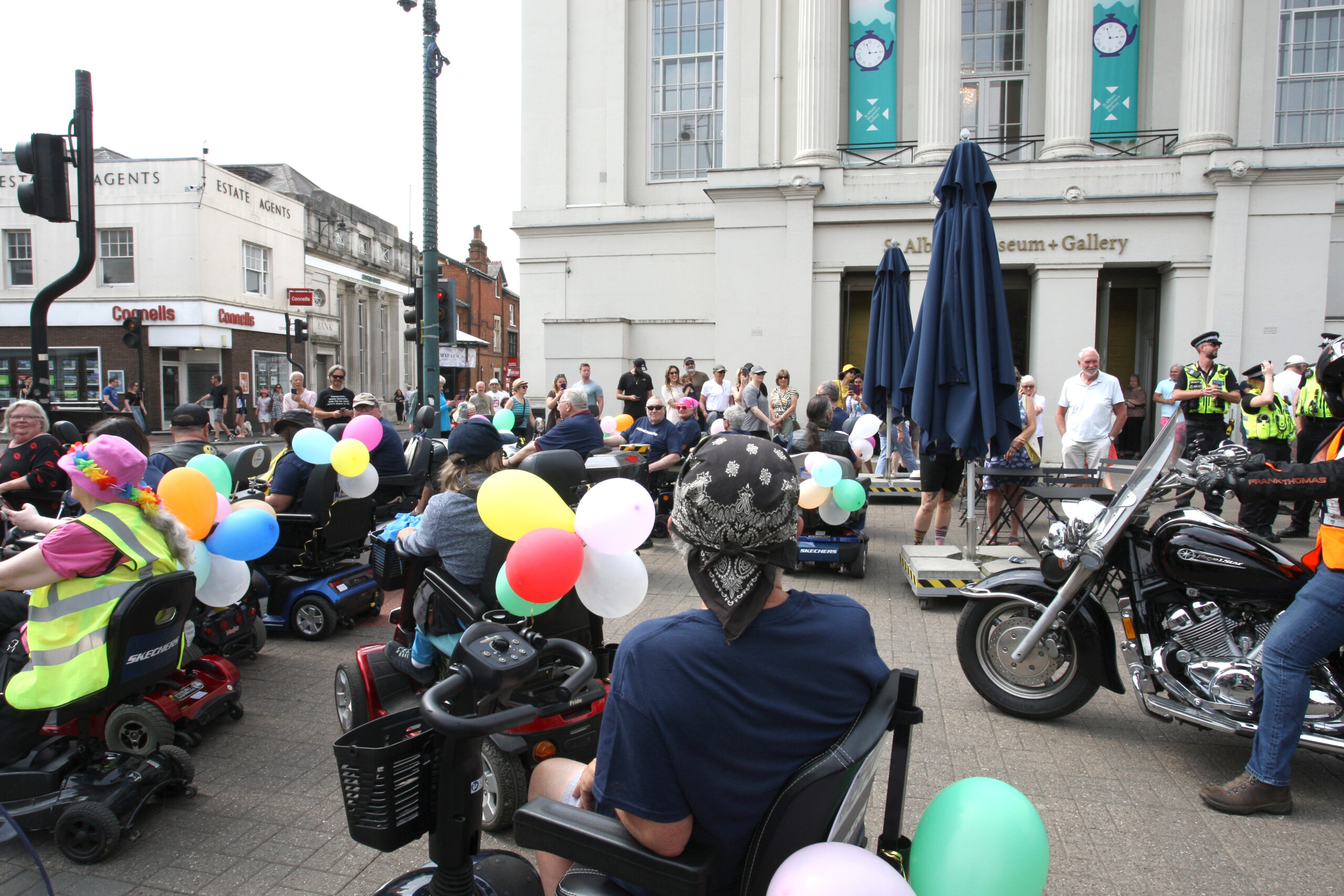 Choppers 4 Shoppers was raising funds for Shopmobility St Albans. Photo by Andrea Wright.