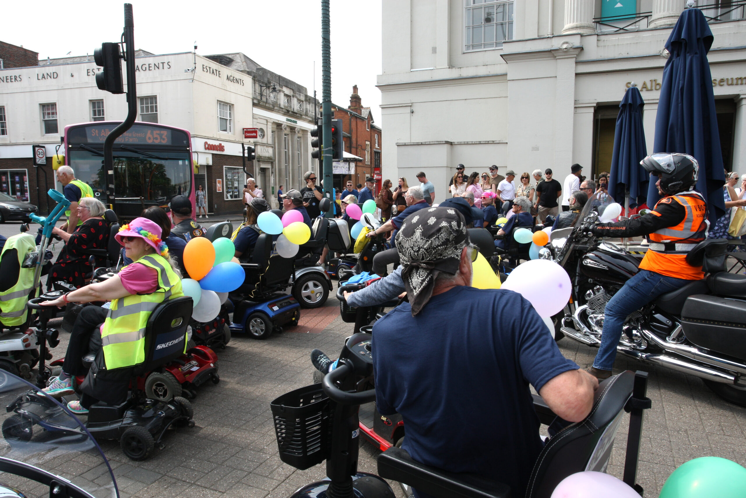 Choppers 4 Shoppers was raising funds for Shopmobility St Albans. Photo by Andrea Wright.