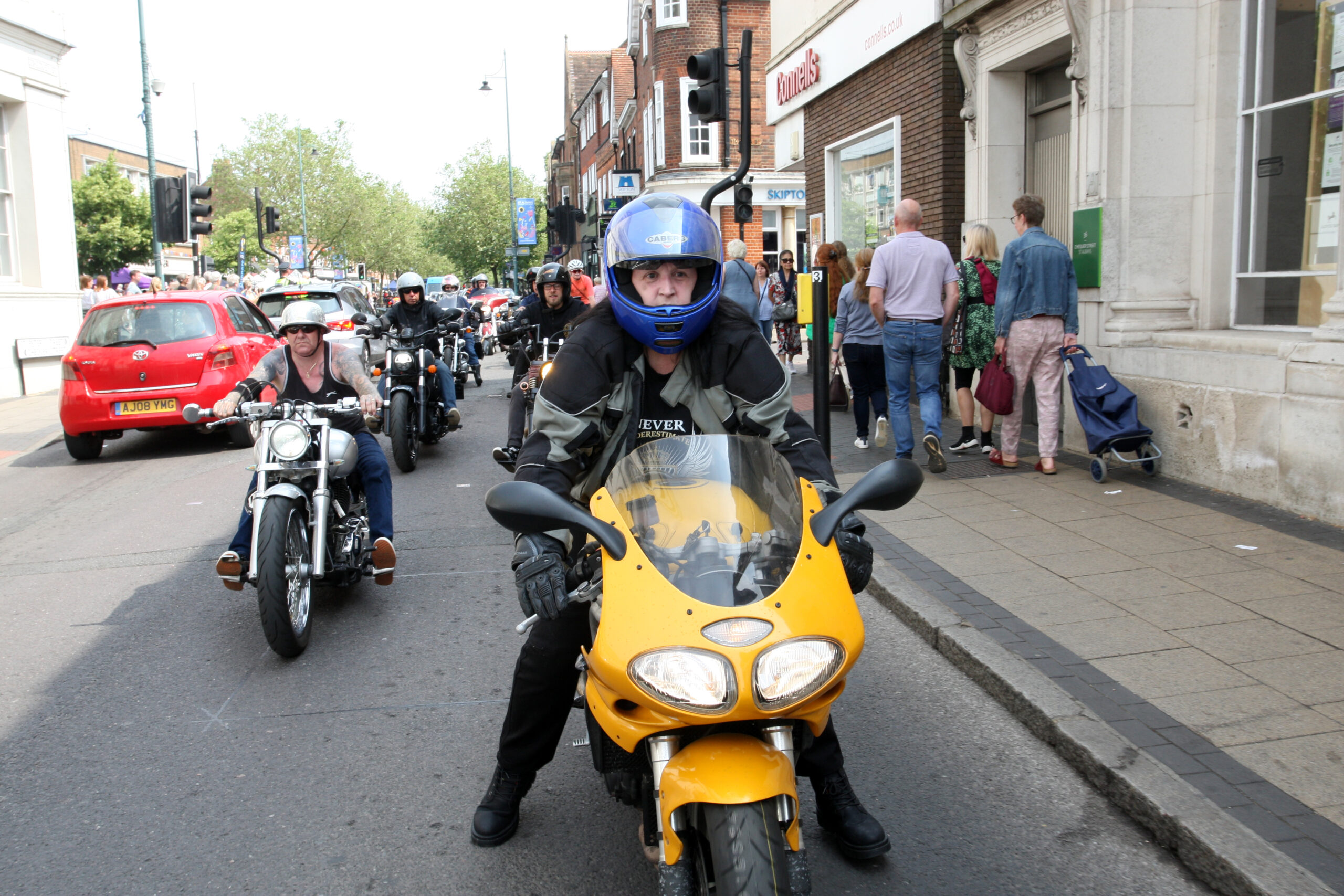 Choppers 4 Shoppers was raising funds for Shopmobility St Albans. Photo by Andrea Wright.