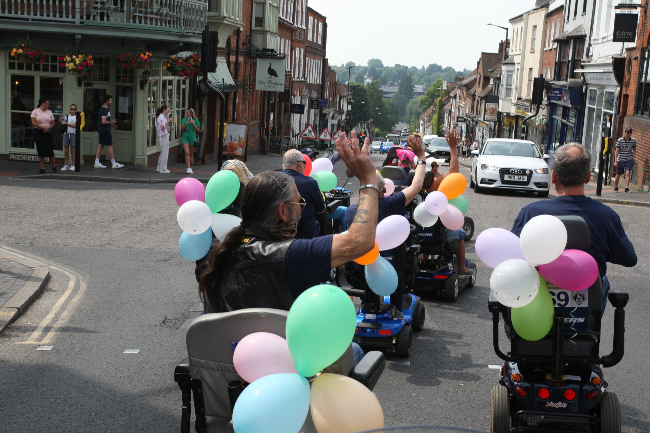 Choppers 4 Shoppers was raising funds for Shopmobility St Albans. Photo by Andrea Wright.