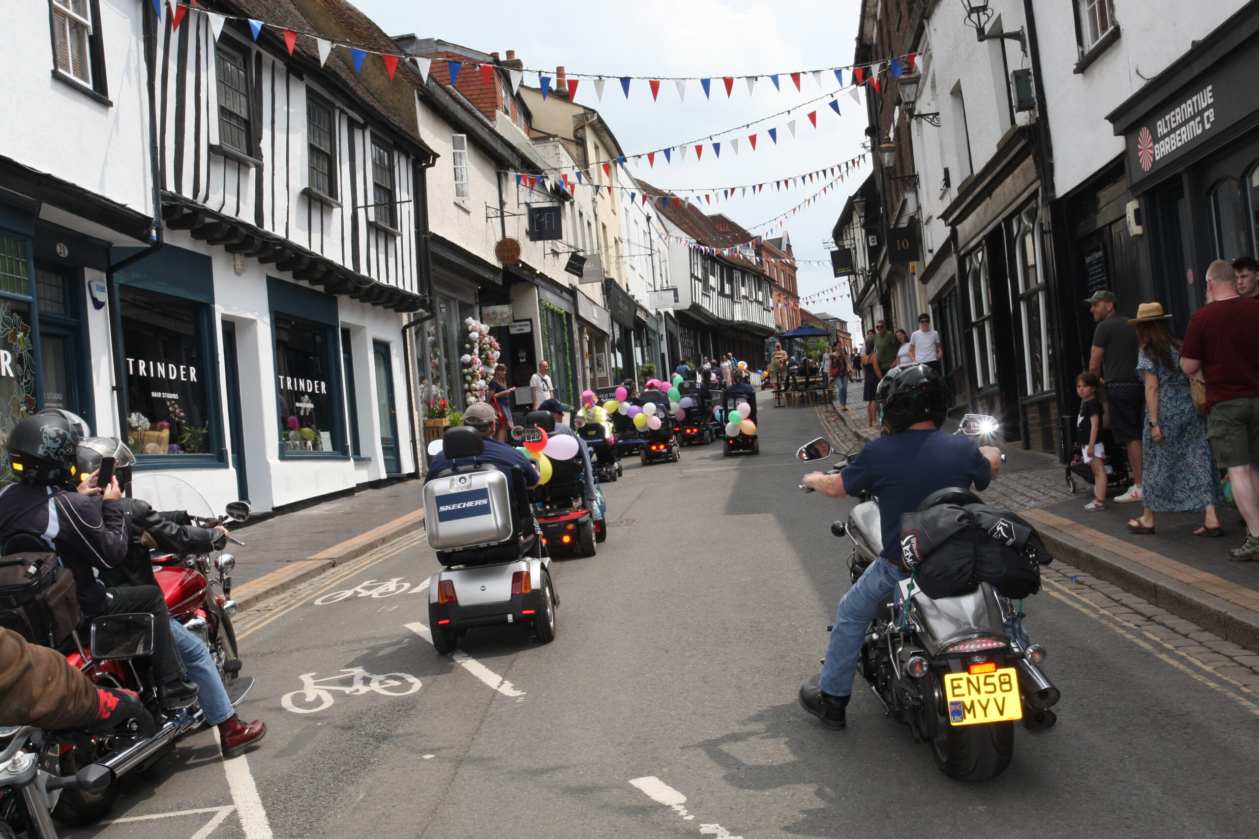 Choppers 4 Shoppers was raising funds for Shopmobility St Albans. Photo by Andrea Wright.