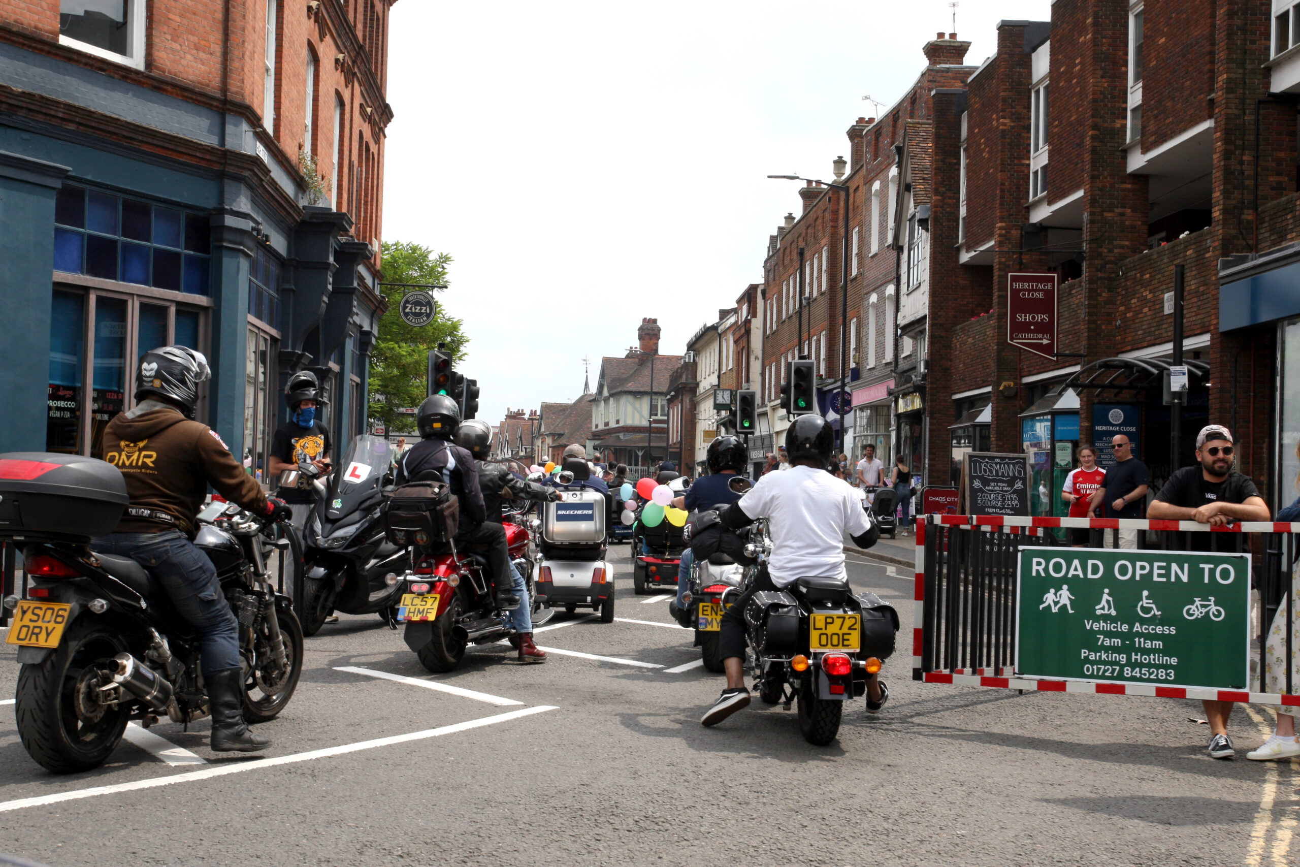 Choppers 4 Shoppers was raising funds for Shopmobility St Albans. Photo by Andrea Wright.