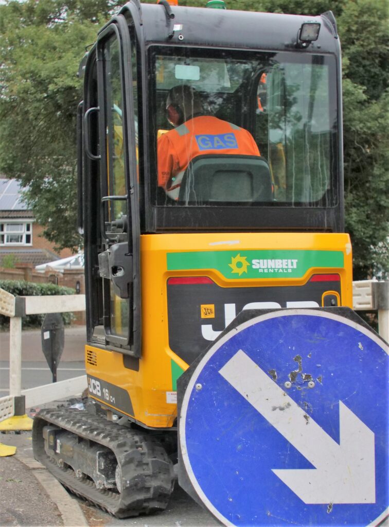 Cadent contractors working in Park Street to restore the gas supply.