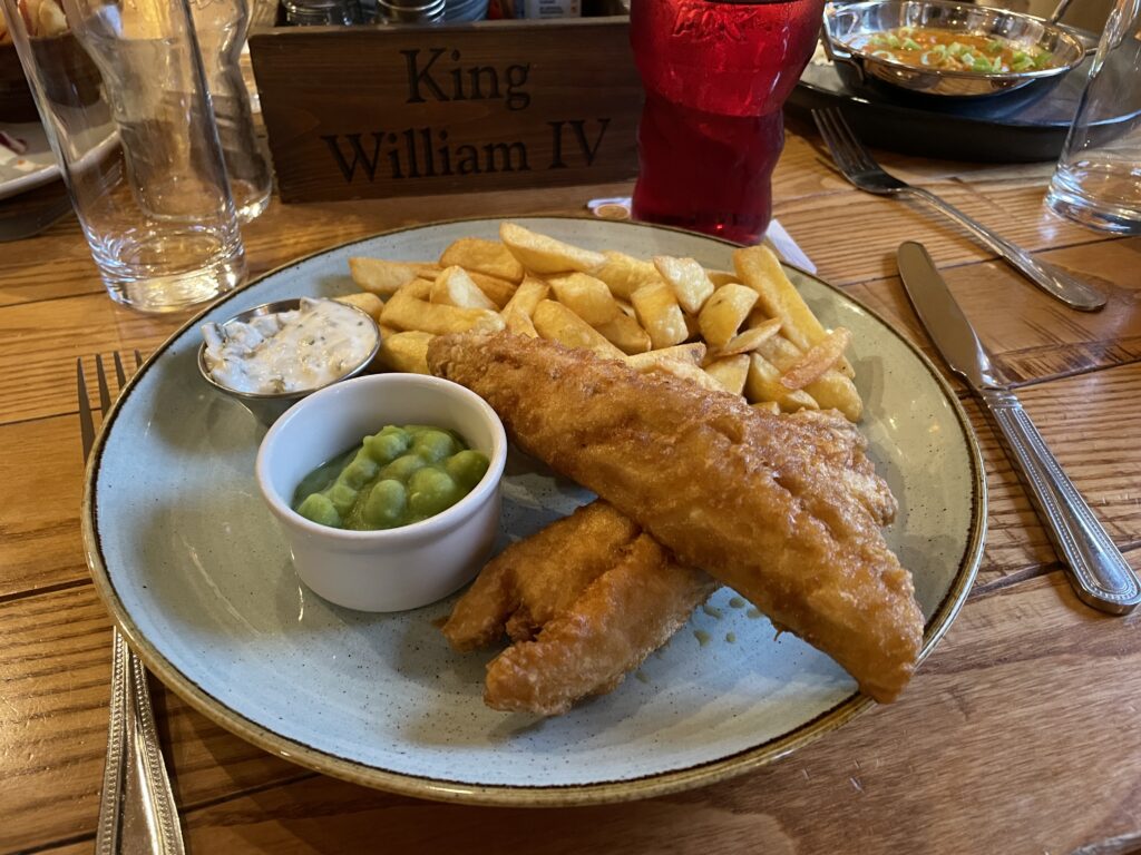 Fish and chips at the King Will IV.