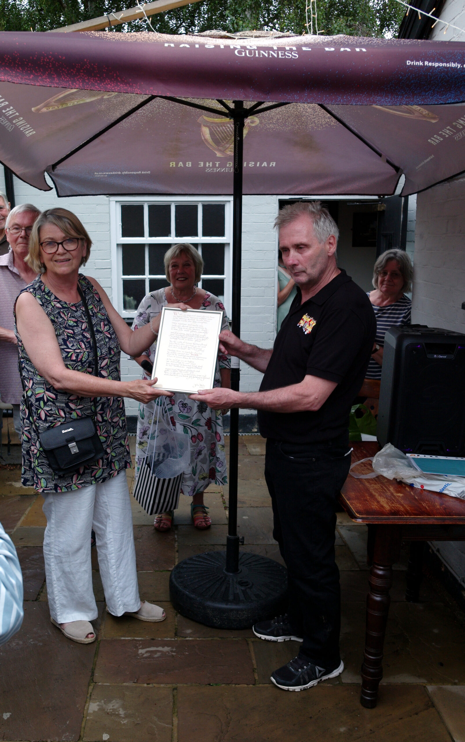 Michael Tutton's farewell party at The Portland Arms. Photo courtesy Donald Lush.