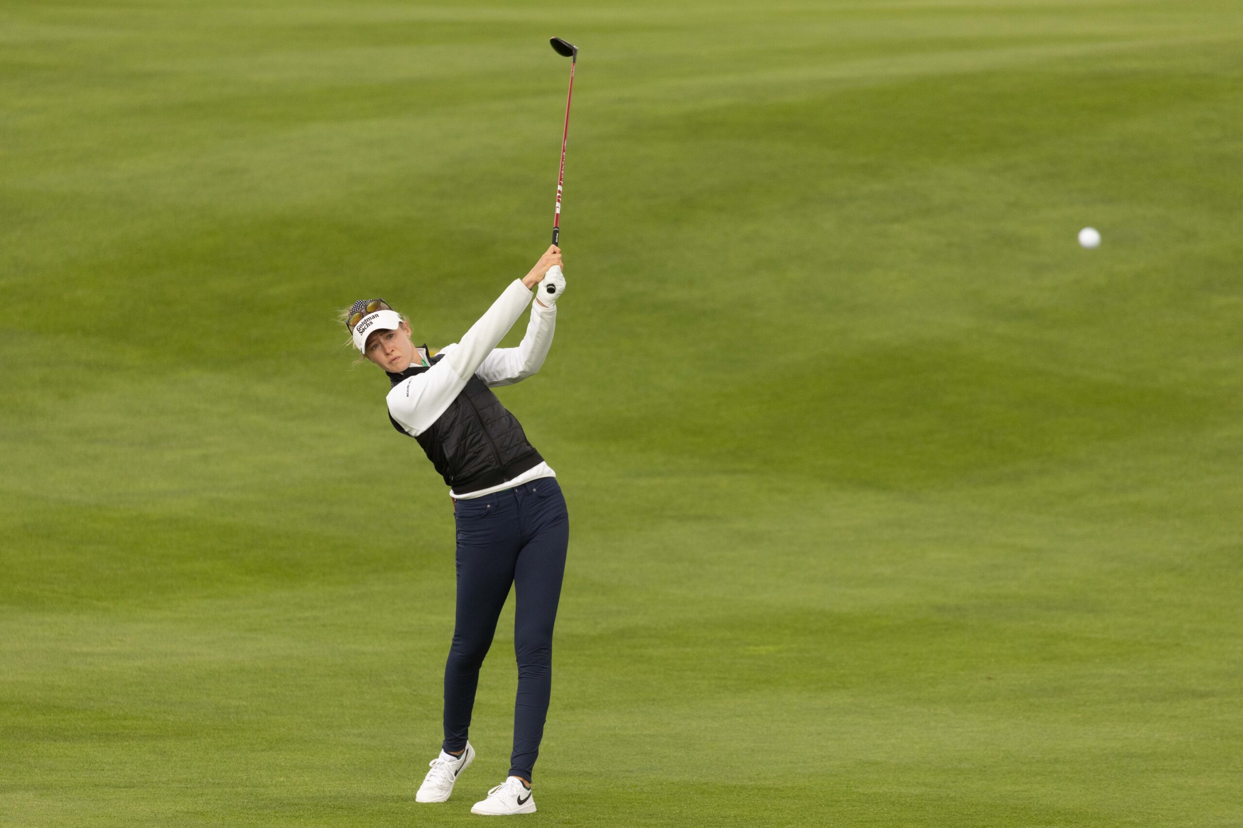Nelly Korda during the second round of the Aramco Team Series.