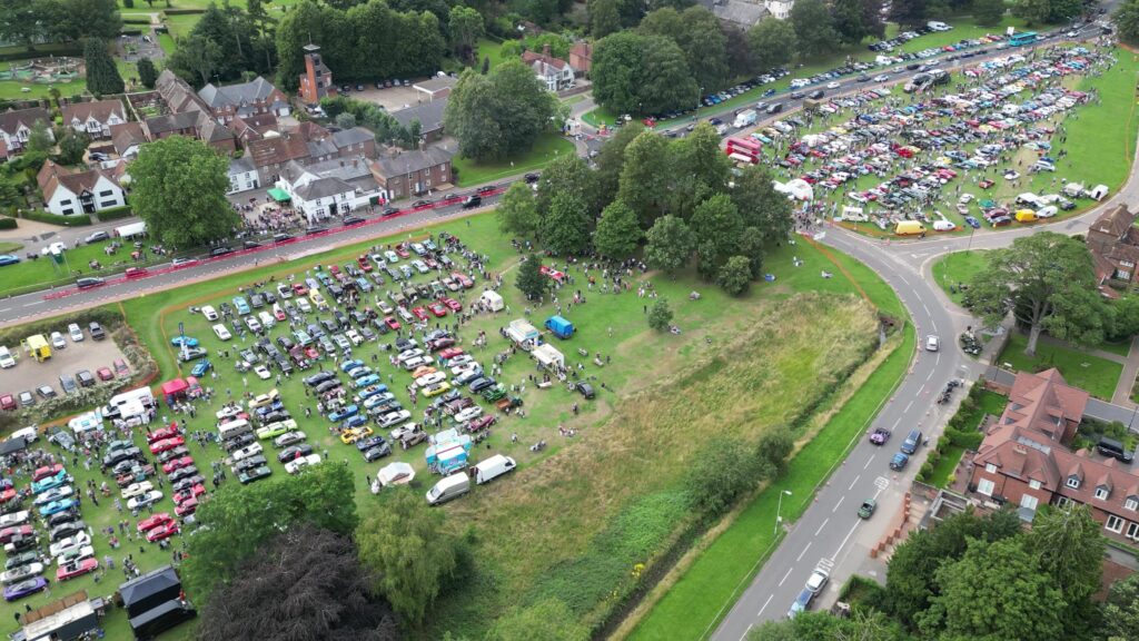 Aerial view of Harpenden Classics on the Common 2023 by Andy Lawrence.