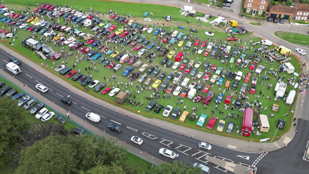 Aerial view of Harpenden Classics on the Common 2023 by Andy Lawrence.