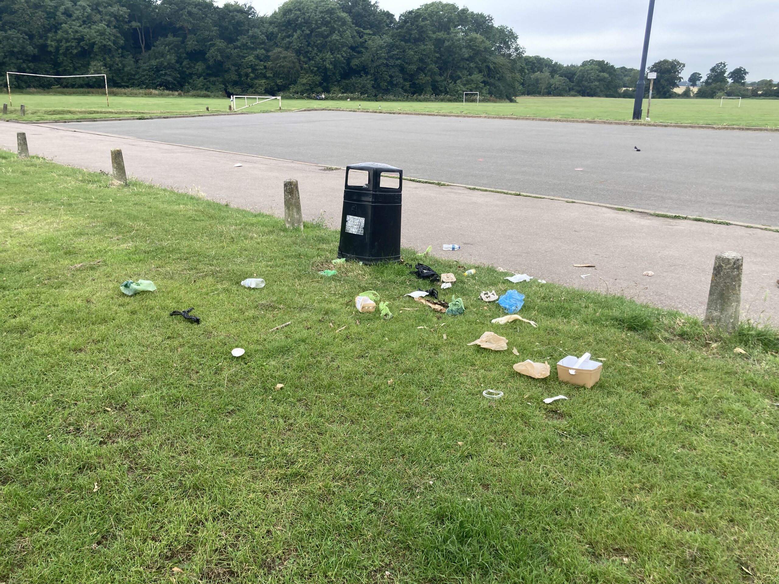 Rubbish dumped in New Greens.