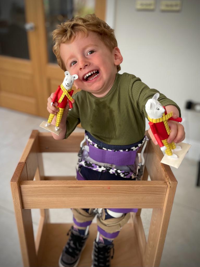 Two-year-old Rupert has Spinal Muscular Atrophy.
