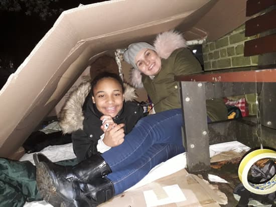 Fundraisers at the annual Sleepout.