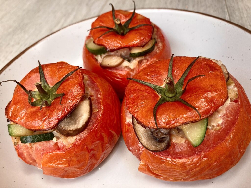 Stuffed tomatoes.