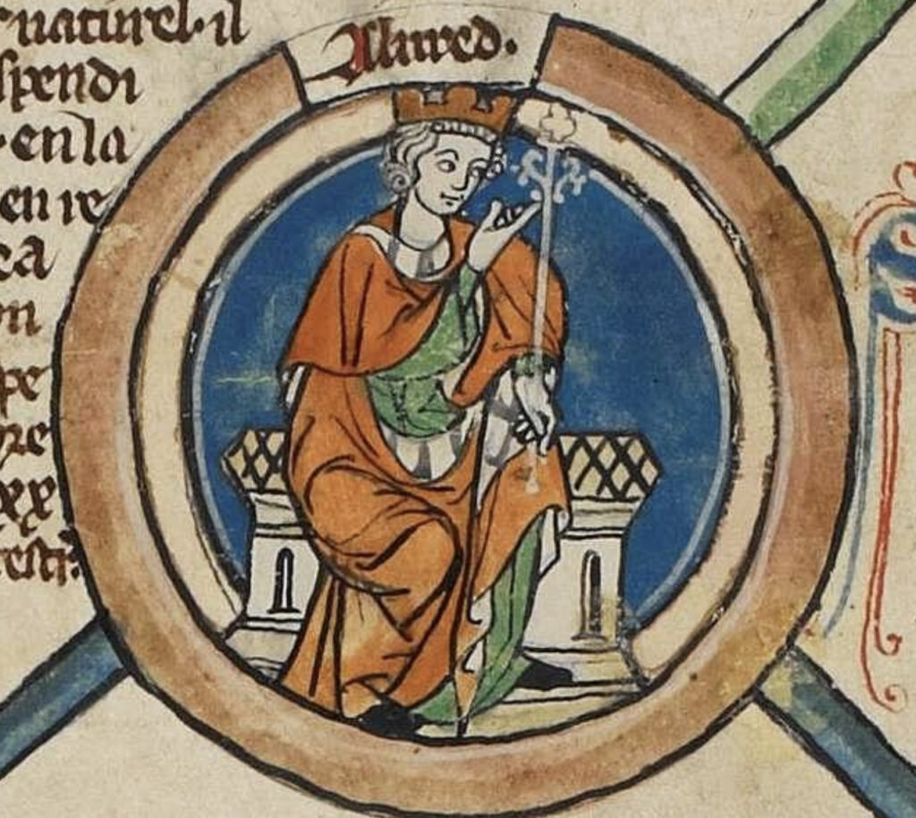 Alfred the Great. Dedication image.