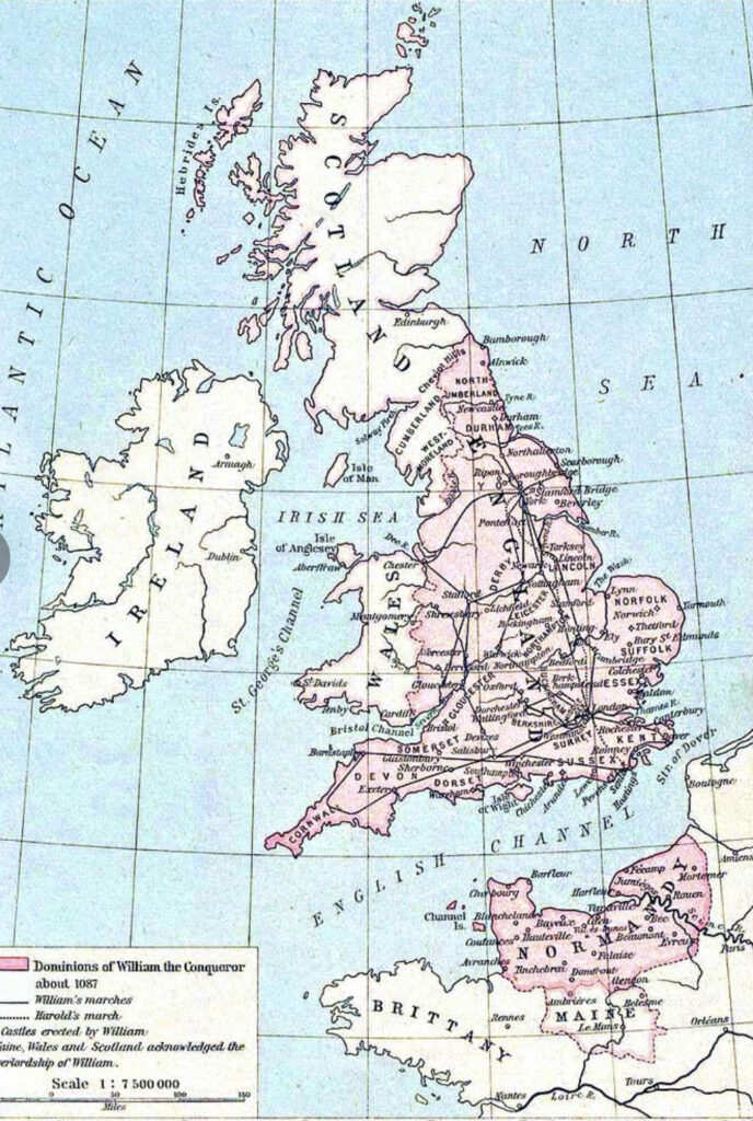 Map of William I’s dominions in 1087.