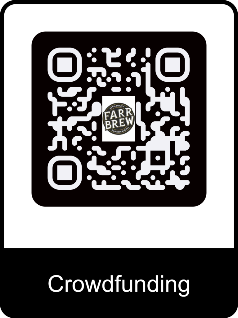 Scan this QR code to support Farr Brewery's Crowdfunding campaign.