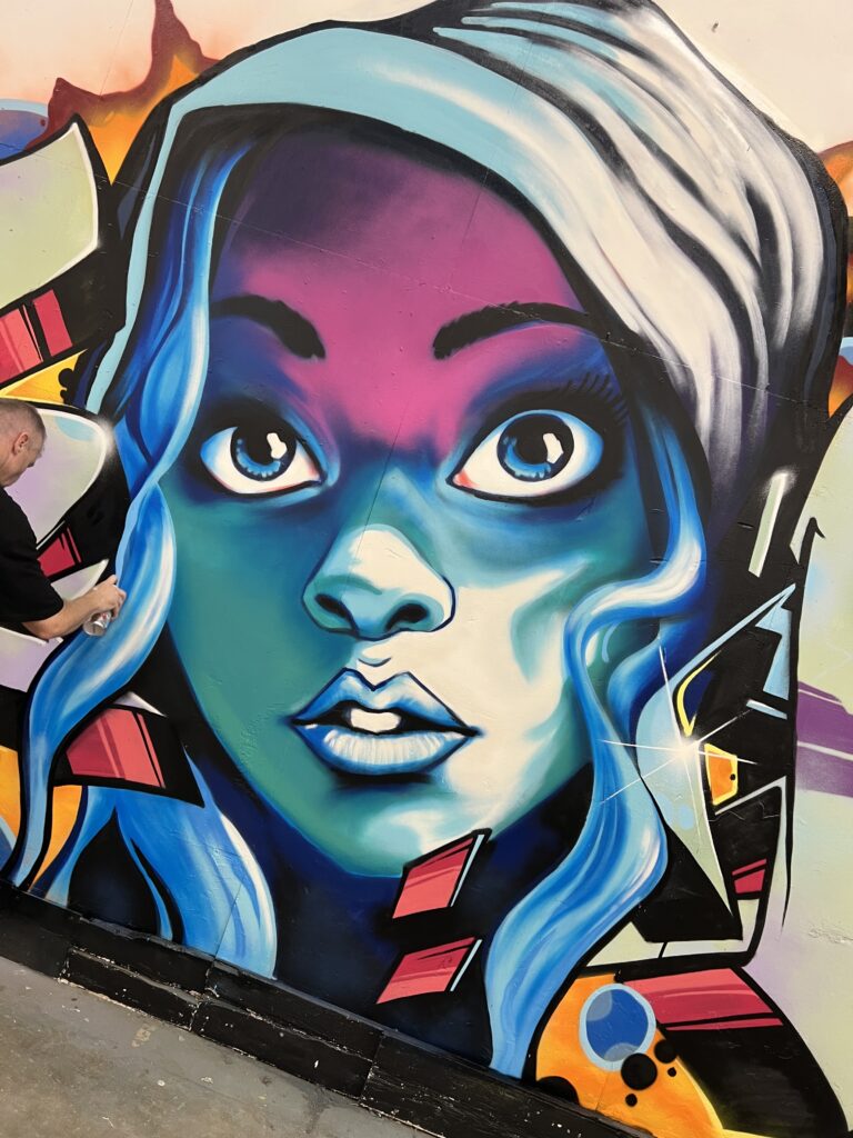 Street art at The Pioneer Club.