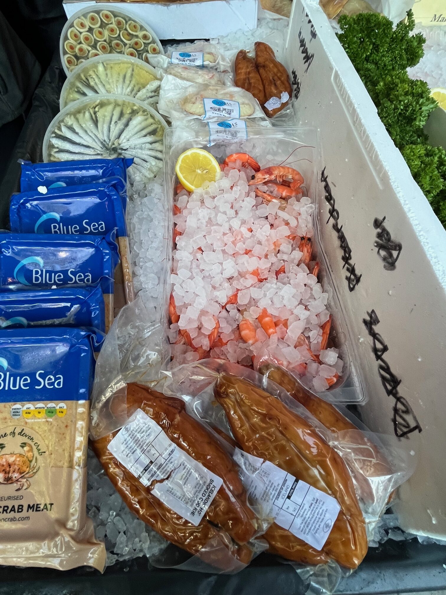 Some of the produce at Fish Bones.