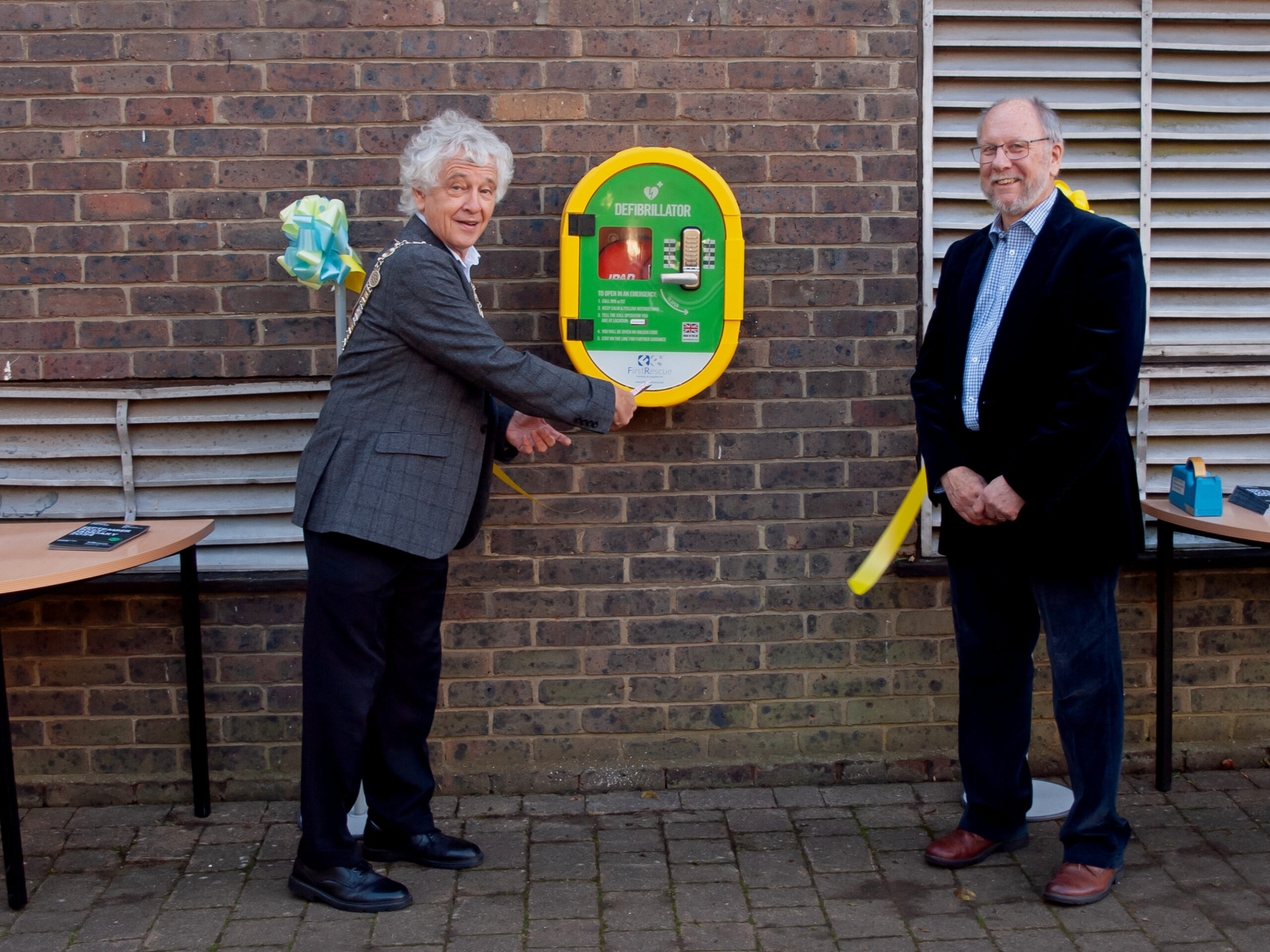 Mayor Cllr Anthony Rowlands and Company of Ten chair Paul Davidson.
