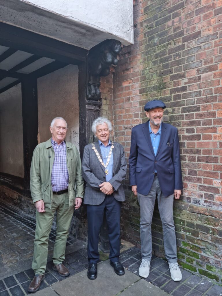 Conservator Paul Ferguson, Professor Tim Boatswain and Mayor Cllr Anthony Rowlands. Photo by Snjezana Boatswain.