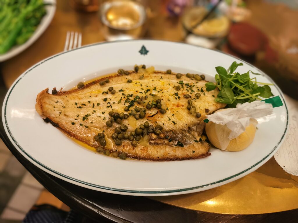 Lemon sole on the bone.