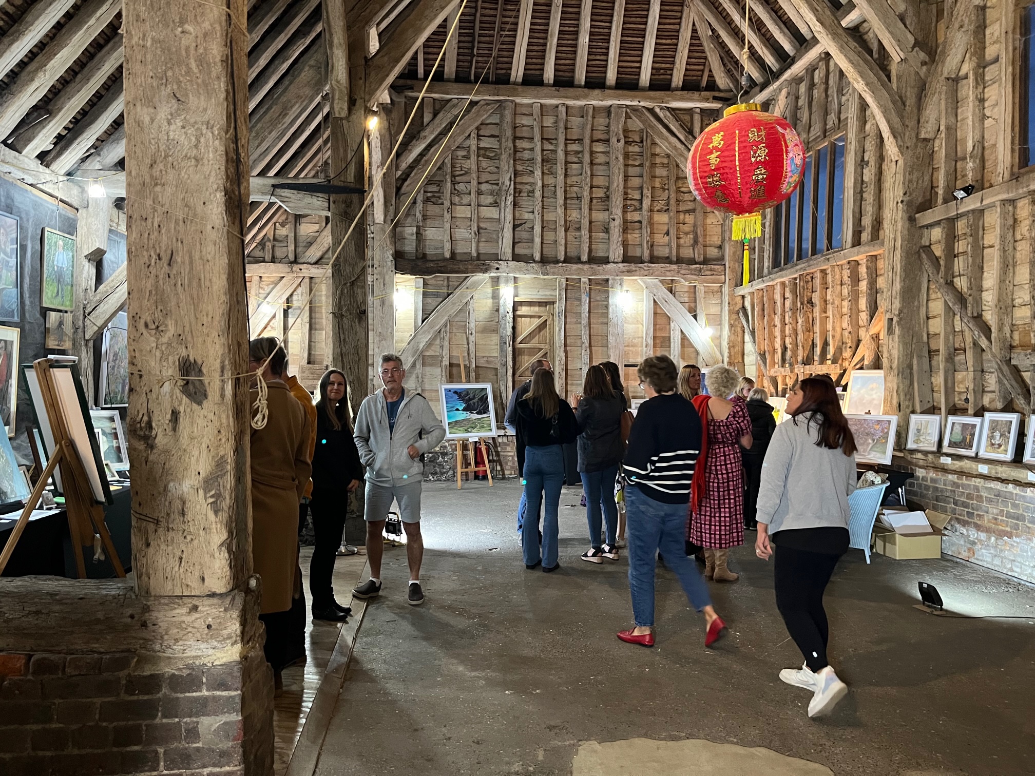 The art exhibition at Kingsbury Barn in St Albans.