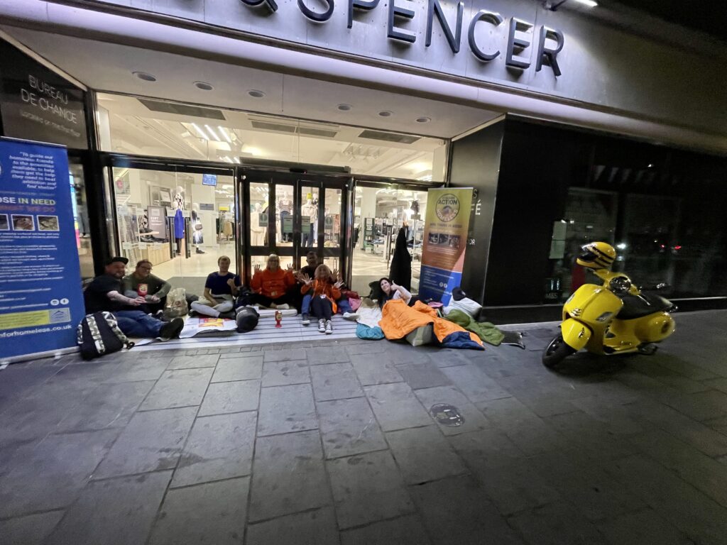 Mandy McNeil took part in a recent charity sleep-out in aid of St Albans Action for Homeless.