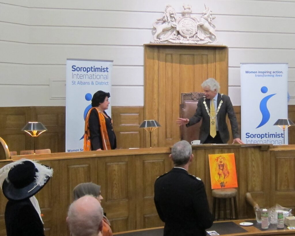 St Albans Soroptimists have launched the Orange the World campaign in the district.
