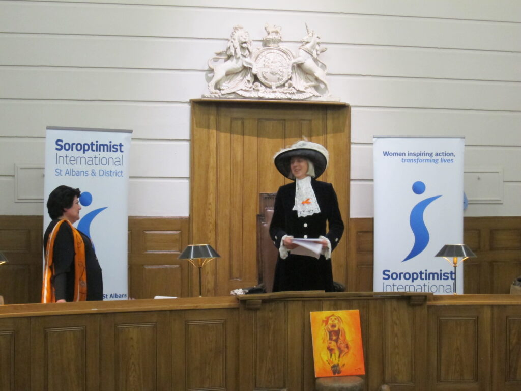 St Albans Soroptimists have launched the Orange the World campaign in the district.