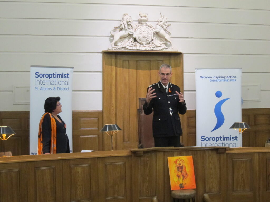 St Albans Soroptimists have launched the Orange the World campaign in the district.