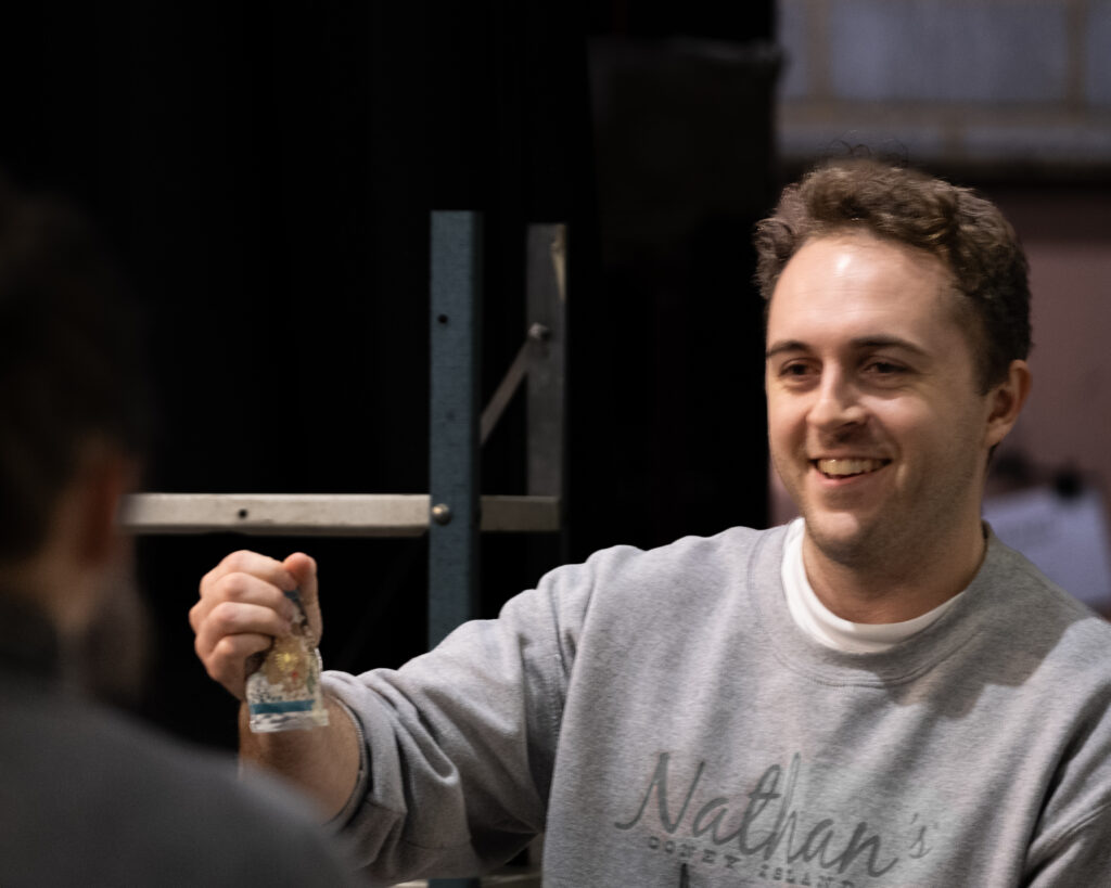 Rehearsals for Parfumerie by the Company of Ten at the Abbey Theatre.
