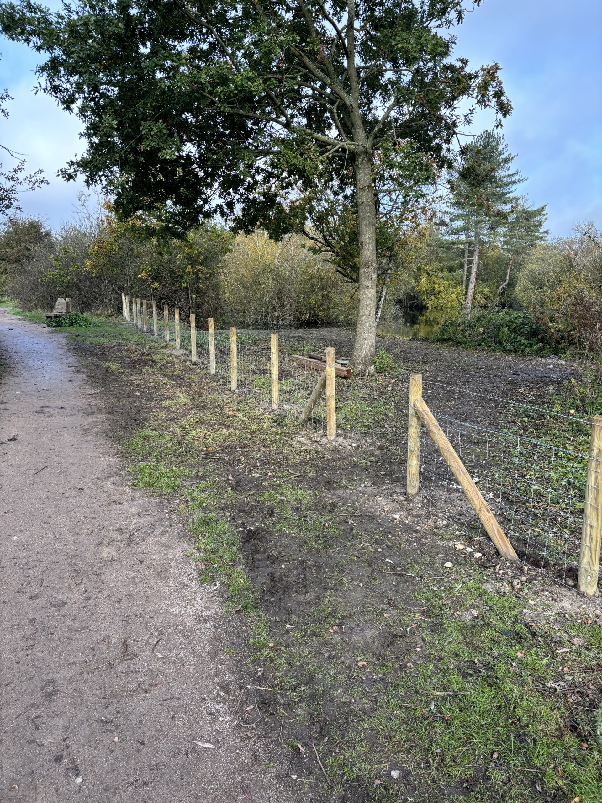 Fences have been installed at Frogmore Lakes.
