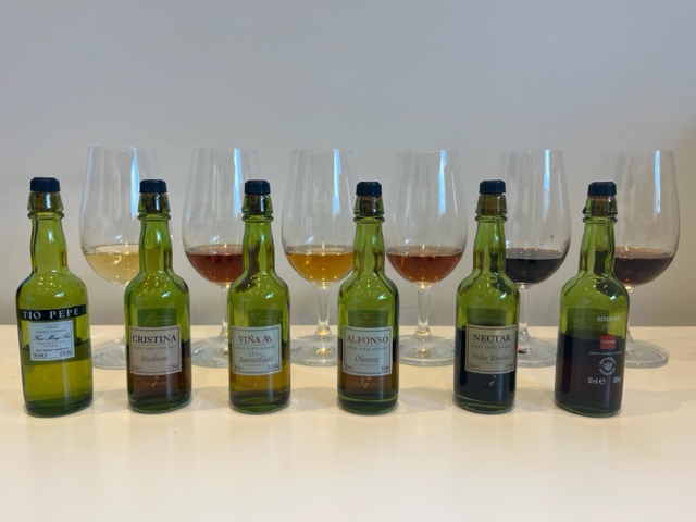 Darren and Penny's choice of Sherries.