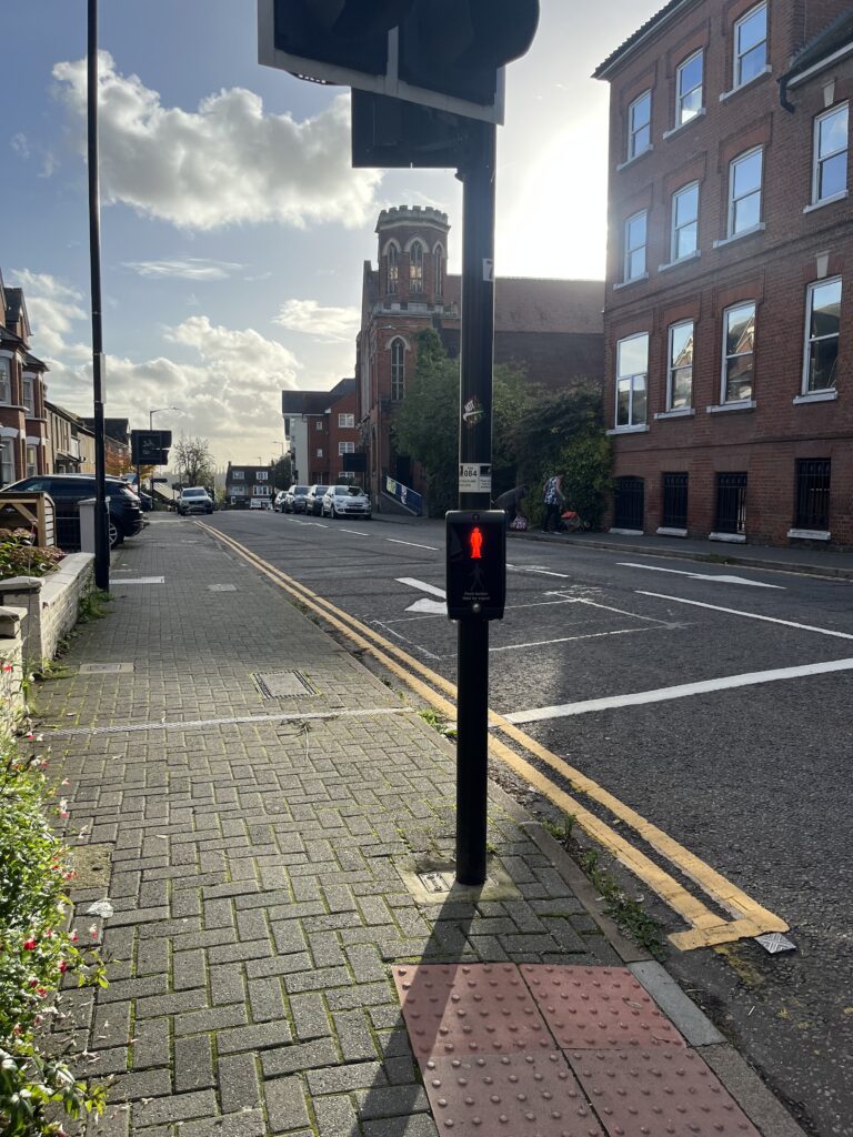A southbound cycle lane is being installed in Marlborough Road.